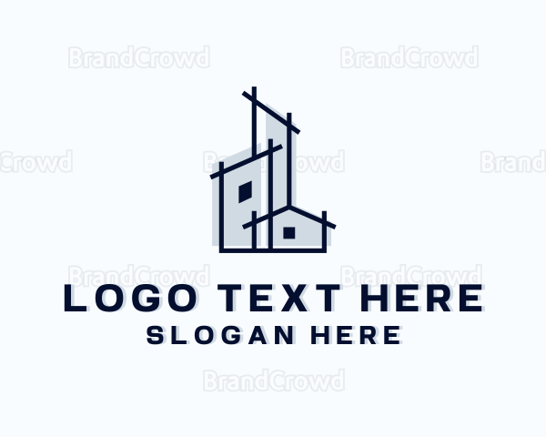 Architectural House Construction Logo