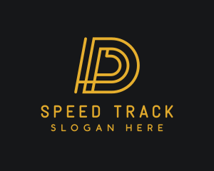 Track - Outline Letter D Business Enterprise logo design