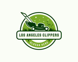 Grass Lawn Mower Cutter Logo