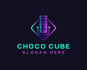 Audio Podcast Mic Logo
