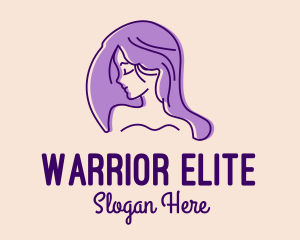 Purple Pretty Woman Girl Logo