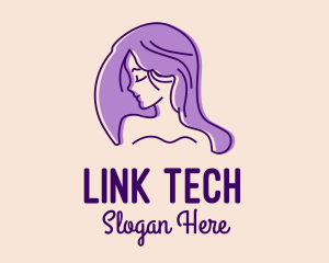 Pretty - Purple Pretty Woman Girl logo design