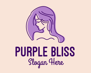 Purple - Purple Pretty Woman Girl logo design