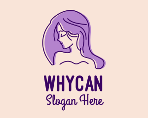 Womenswear - Purple Pretty Woman Girl logo design