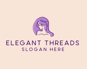 Womenswear - Purple Pretty Woman Girl logo design