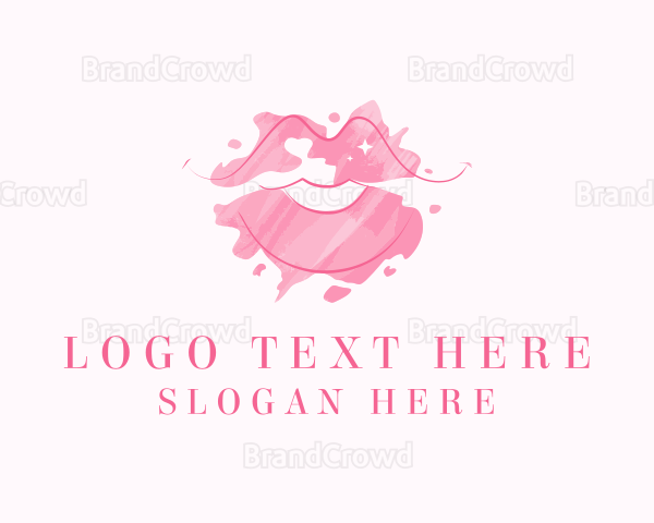 Feminine Lips Makeup Logo