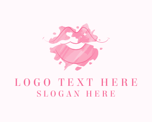 Beauty Blogger - Feminine Lips Makeup logo design
