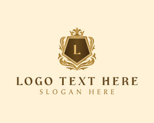 Wealth - Pentagon Luxury Crest logo design