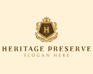 Pentagon Luxury Crest logo design