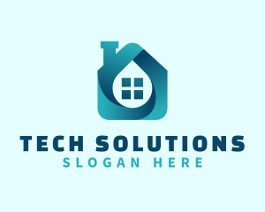 Home - Gradient House Window logo design