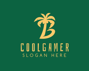 Coconut Tree Letter B Logo