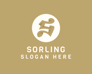 Elegant Brown Letter S logo design