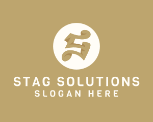 Elegant Brown Letter S logo design