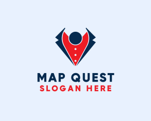 Gentleman Suit Map logo design