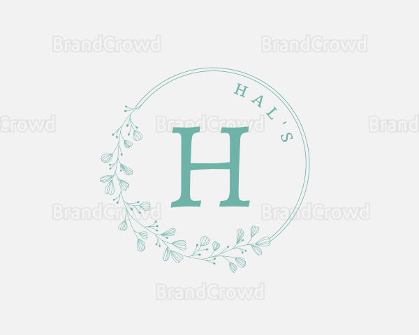 Organic Floral Wreath Logo