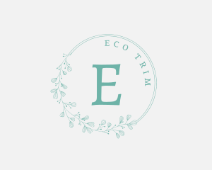 Organic Floral Wreath  logo design