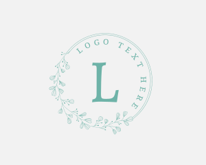 Aesthetic - Organic Floral Wreath logo design
