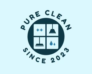 Clean Housekeeping Window logo design