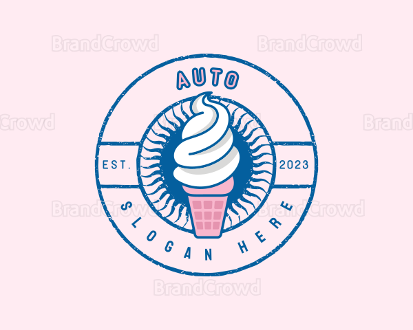 Sundae Creamery Dessert Logo