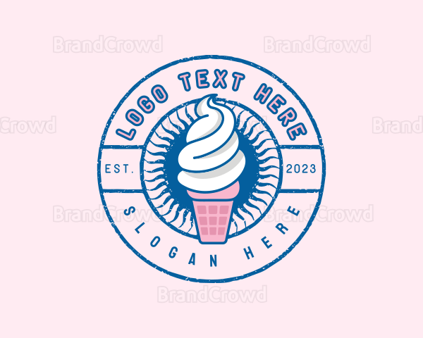 Sundae Creamery Dessert Logo