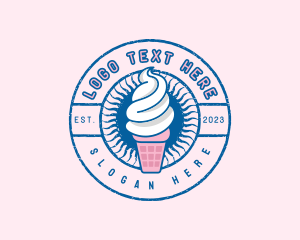 Sundae Creamery Dessert Logo