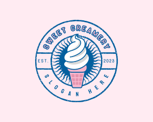 Creamery - Sundae Creamery Dessert logo design