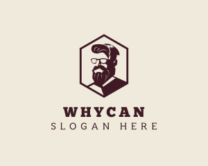 Hipster Man Beard Logo