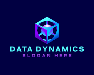 Data Cube Artificial Intelligence logo design