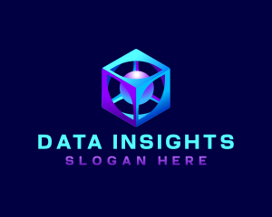 Data Cube Artificial Intelligence logo design