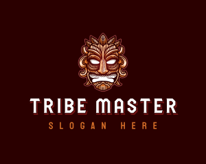 Tribal Maori Mask logo design