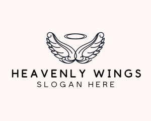 Heavenly Angel Wings logo design