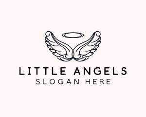 Heavenly Angel Wings logo design