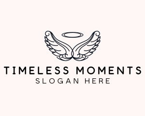 Heavenly Angel Wings logo design