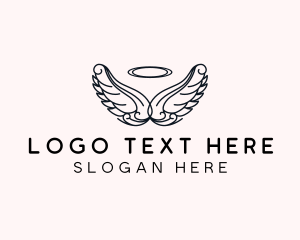 Memorial - Heavenly Angel Wings logo design