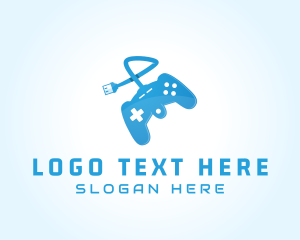 Blue Game Controller logo design