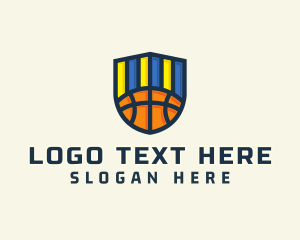 Basketball Team Sports Shield Logo