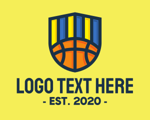League - Basketball Team Shield logo design