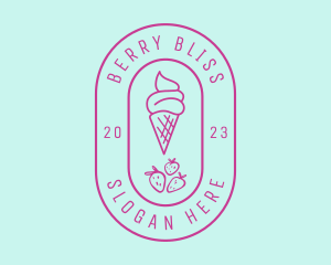 Strawberry - Strawberry Ice Cream logo design