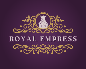 Royal Queen Floral Ornament logo design