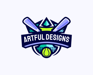 Baseball Competition League logo design