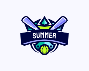 Baseball Competition League logo design