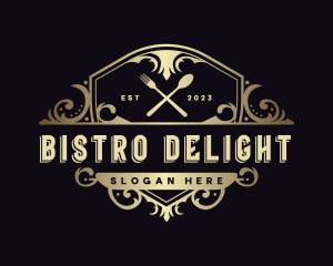 Elegant Restaurant Shield logo design