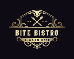 Elegant Restaurant Shield logo design