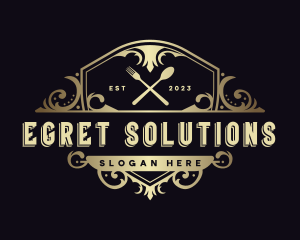 Elegant Restaurant Shield logo design