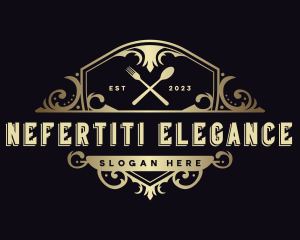 Elegant Restaurant Shield logo design