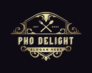 Elegant Restaurant Shield logo design