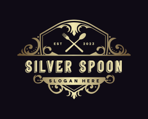 Elegant Restaurant Shield logo design