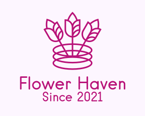 Purple Flower Wine logo design