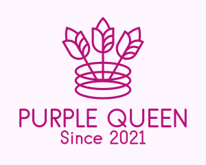 Purple Flower Wine logo design