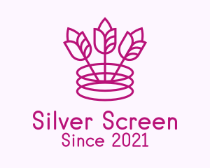 Lounge - Purple Flower Wine logo design